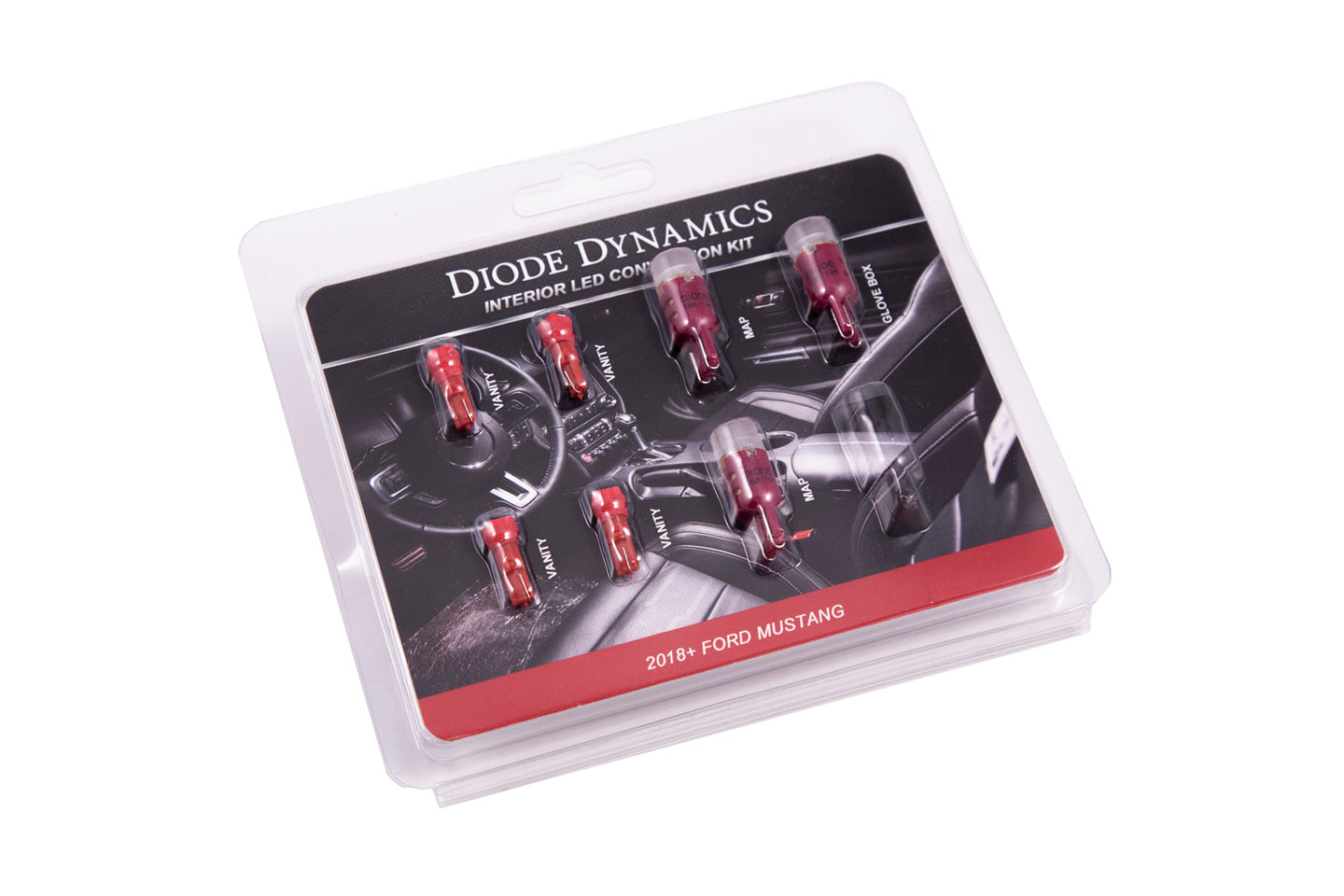 Diode Dynamics 2018 Mustang Interior Kit   Stage 2 (Red) - DD0358
