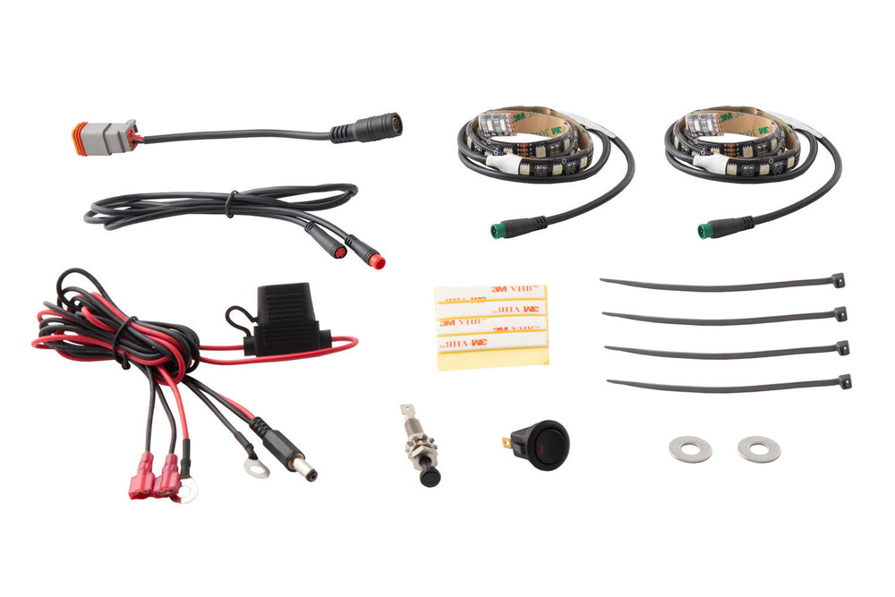 Diode Dynamics Rgbw Engine Bay Strip Kit 2pc - DD0440