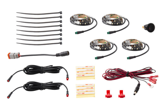 Diode Dynamics Rgbw Footwell Strip Kit 4pc - DD0443