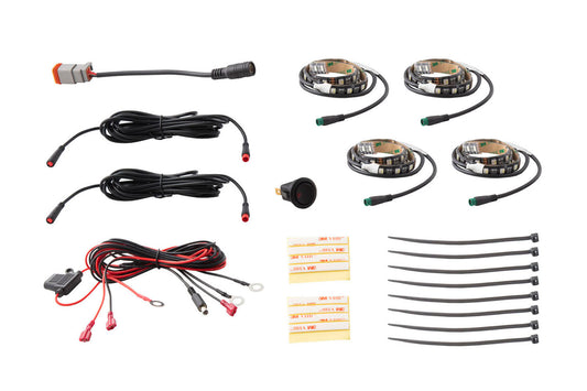 Diode Dynamics Rgbw Grille Strip Kit 4pc - DD0445