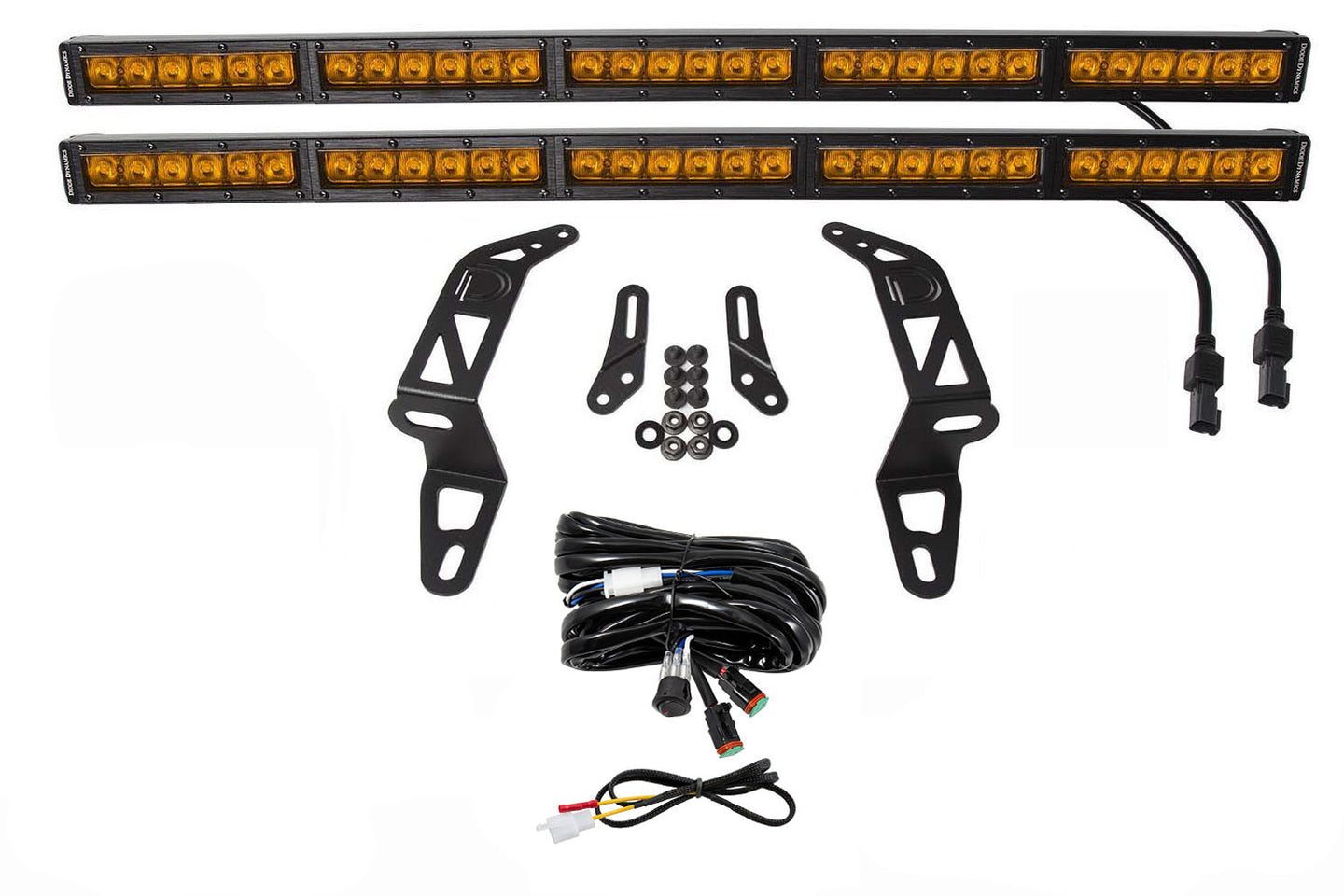 Diode Dynamics Diode Dynamics   Ss30 Bumper Bracket Kit For 2018 2024 Jeep Jl Wrangler/Gladiator, Amber Driving Dual - DD6086