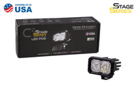 Diode Dynamics C2 1.0 SAE/DOT White with Amber Backlight Sport (7.7 watts) 2” LED Pod Combo Beam – Single