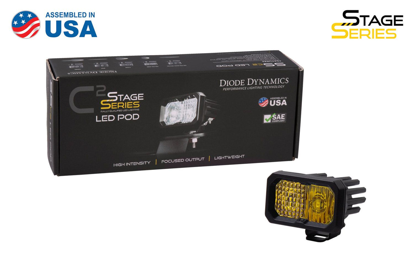 Diode Dynamics C2 1.0 Pro 2” Yellow LED Pod – Single | DD6412S