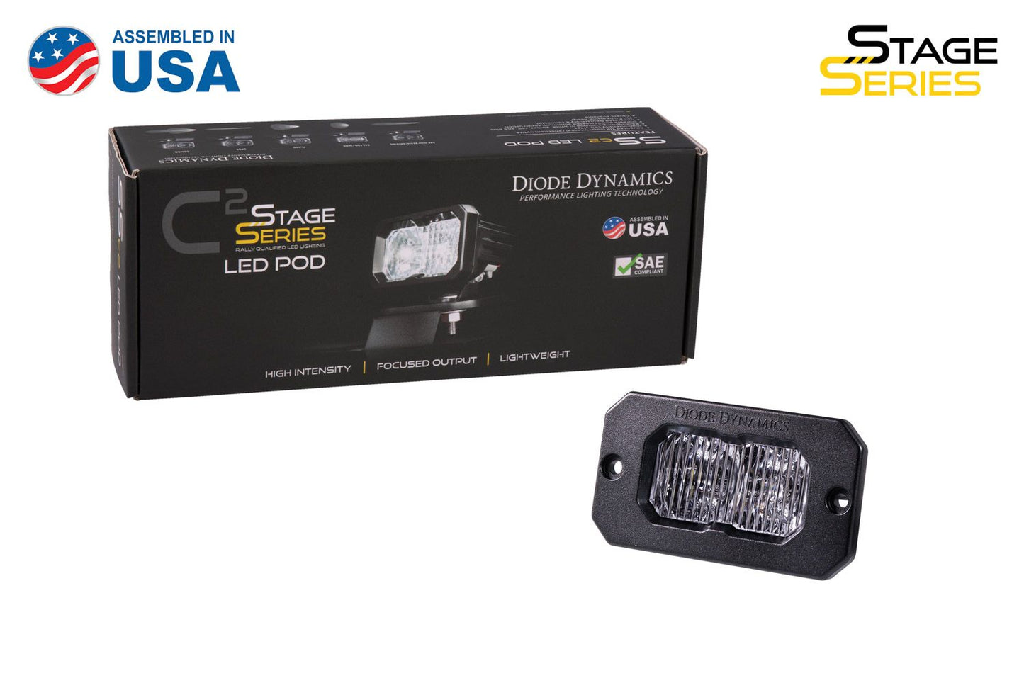 Diode Dynamics C2 1.0 SAE 2” Flush Mount LED Pod – Single