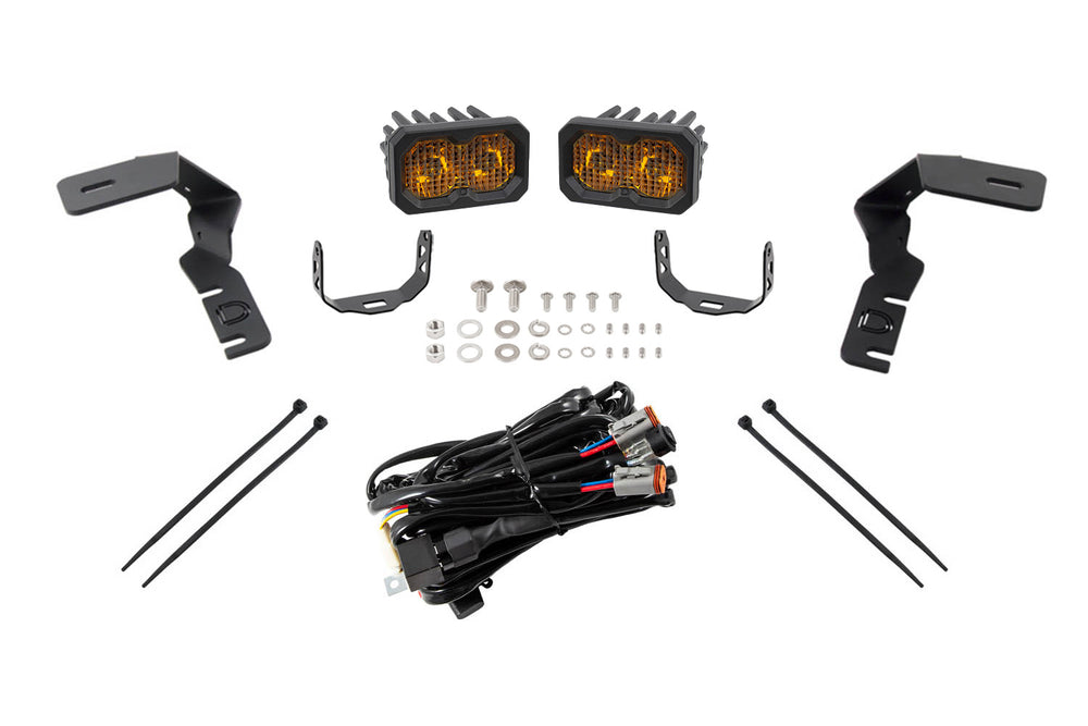 Diode Dynamics C2 2.0 Led Ditch Light Kit For 2019 2021 Ford Ranger  Sport Yellow Combo - DD6588