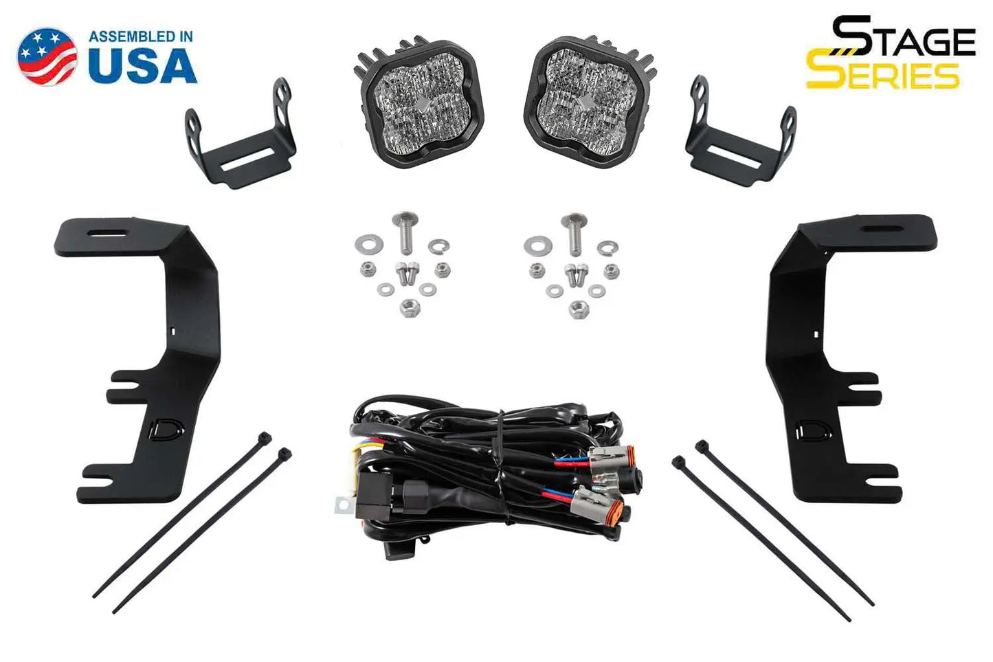Diode Dynamics Stage Series Backlit Ditch Light Kit for 2014-2019 GMC Sierra 1500 / Chevrolet Silverado 1500 Diode Dynamics