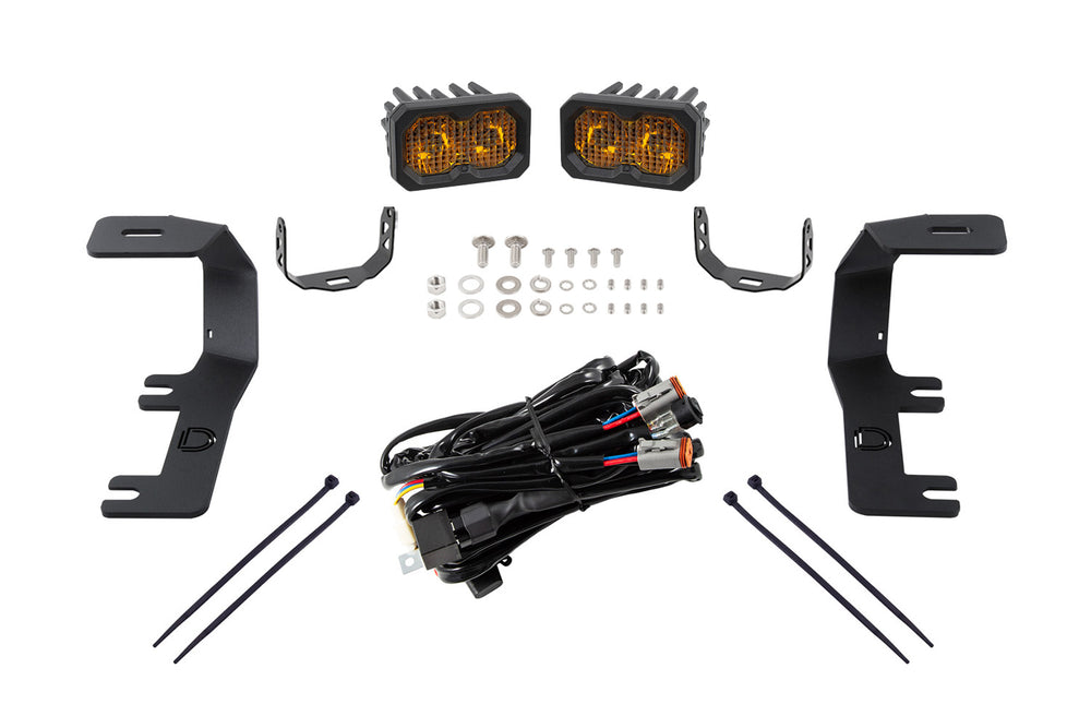 Diode Dynamics C2 2.0 Led Ditch Light Kit For 2014 2019 Silverado/Sierra  Pro Yellow Combo - DD6662