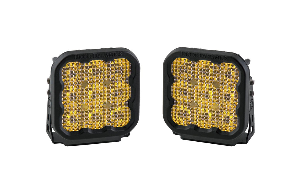 Diode Dynamics Ss5 Led Pod Sport Yellow Flood (Pair) - DD6773P