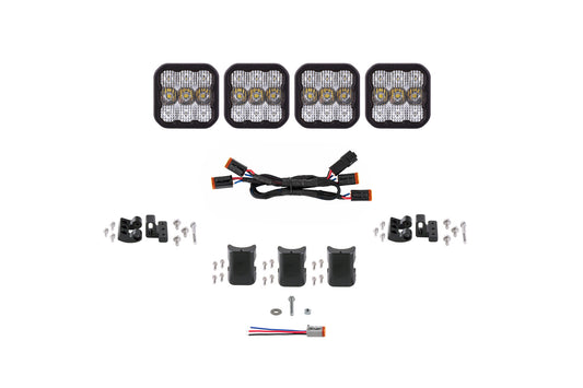 Diode Dynamics Ss5 Sport Universal Cross Link 4 Pod Lightbar White Combo - DD6794