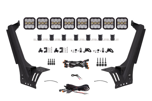 Diode Dynamics Jeep Jl Ss5 Sport Cross Link Windshield White Combo Lightbar Kit - DD6821