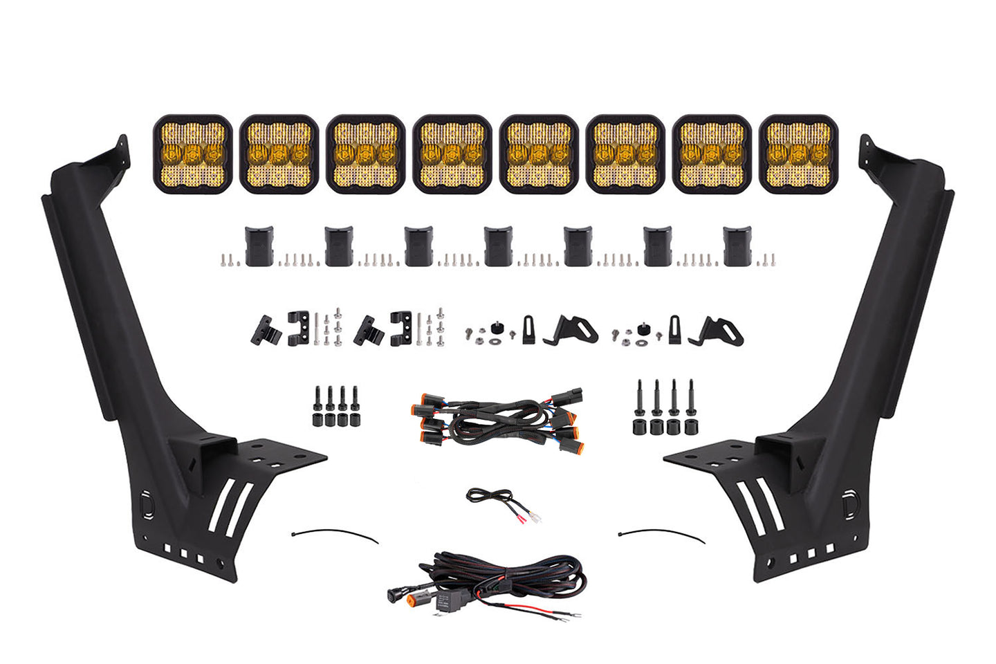 Diode Dynamics Jeep Jl Ss5 Sport Cross Link Windshield Yellow Combo Lightbar Kit - DD6822