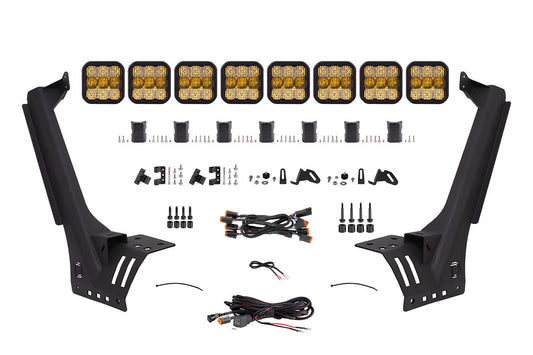 Diode Dynamics Jeep Jl Ss5 Sport Cross Link Windshield Yellow Combo Lightbar Kit - DD6822