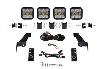 compare product Diode Dynamics Jeep Jl Ss5 4 Pod Cross Link Grille Lightbar Kit  Sport White Combo - DD6826