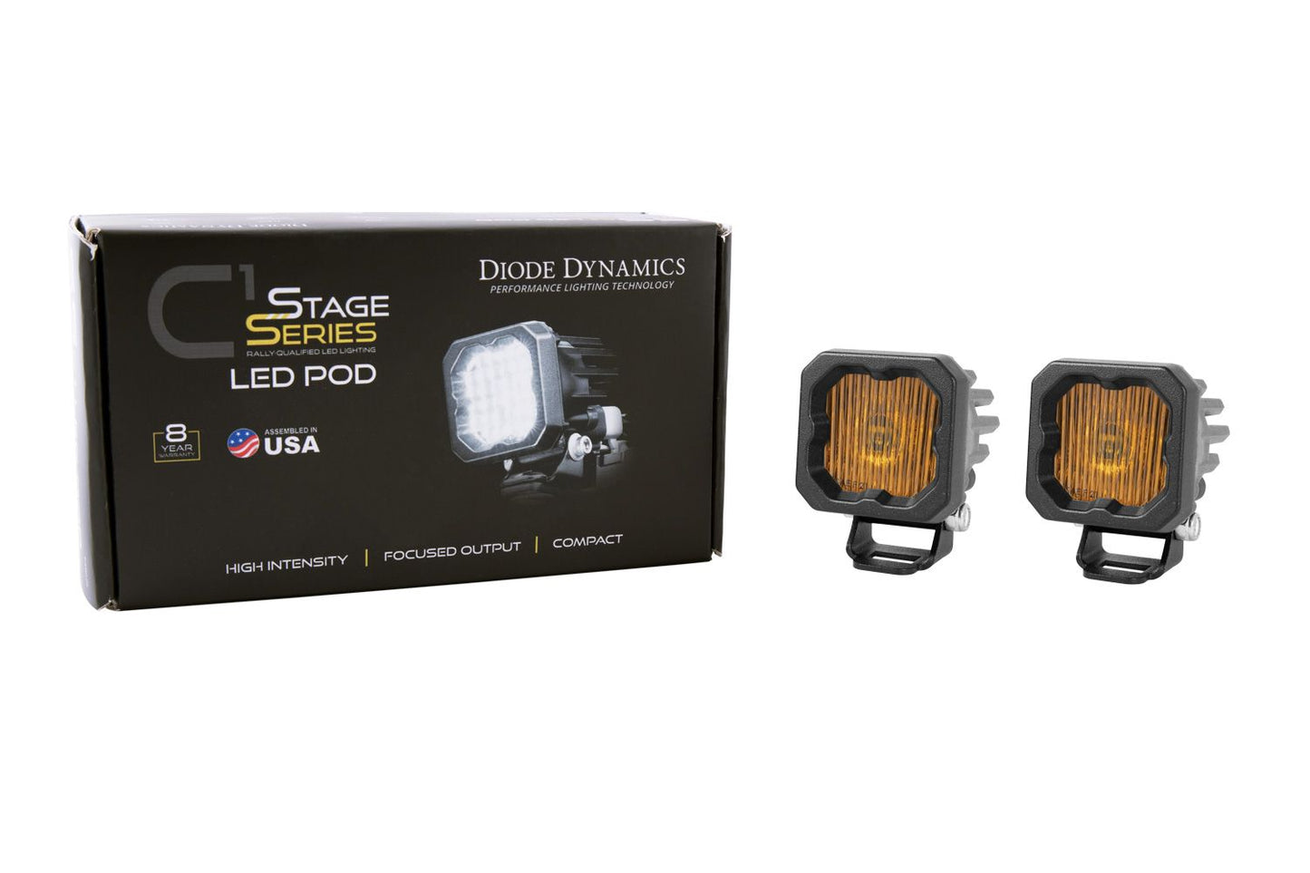 Diode Dynamics SSC1 Yellow SAE Fog LED Pods – Pair | DD6848P