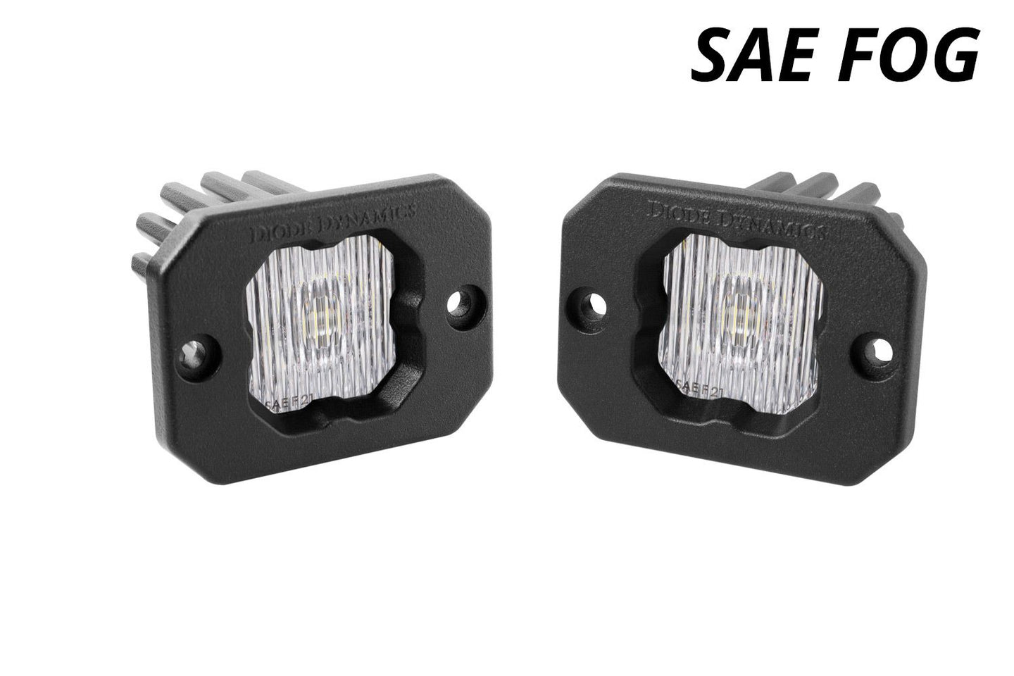 SSC1 White SAE Fog Flush Mount LED Pods DD6850P