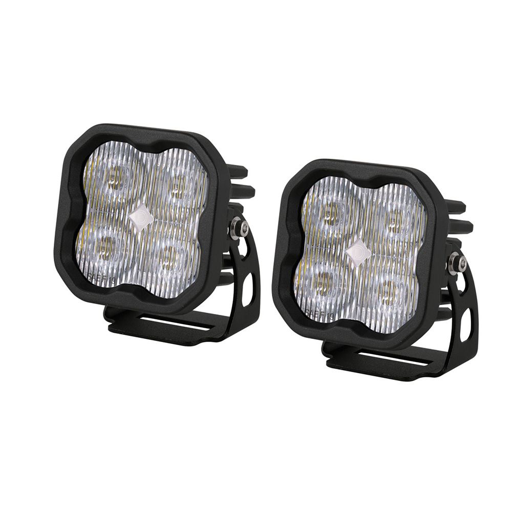Diode Dynamics SS3 Dual-Color SAE LED Fog Light Pods with Amber Backlight – White & Yellow, Universal Mount (pair)