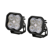 Diode Dynamics SS3 Dual-Color SAE LED Fog Light Pods with Amber Backlight – White & Yellow, Universal Mount (pair)