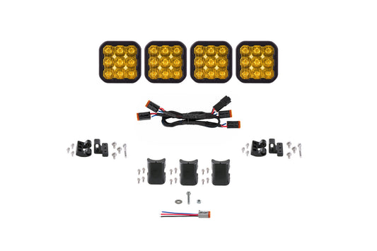 Diode Dynamics Ss5 Sport Universal Cross Link 4 Pod Lightbar Yellow Driving - DD7207