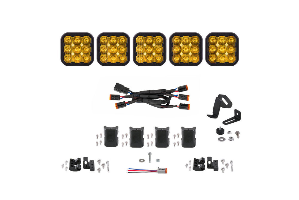 Diode Dynamics Ss5 Sport Universal Cross Link 5 Pod Lightbar Yellow Driving - DD7209
