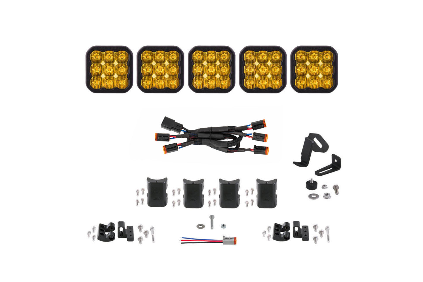 Diode Dynamics Ss5 Sport Universal Cross Link 5 Pod Lightbar Yellow Driving - DD7209