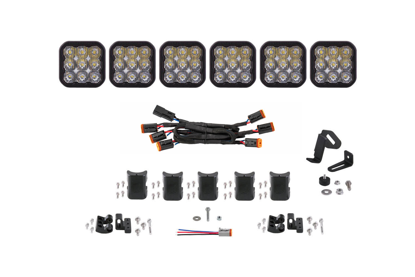Diode Dynamics Ss5 Sport Universal Cross Link 6 Pod Lightbar White Driving - DD7210