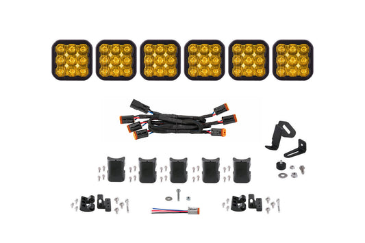 Diode Dynamics Ss5 Sport Universal Cross Link 6 Pod Lightbar Yellow Driving - DD7211