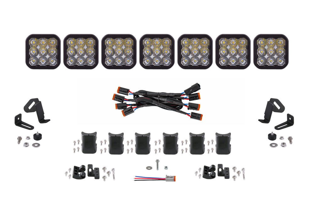 Diode Dynamics Ss5 Sport Universal Cross Link 7 Pod Lightbar White Driving - DD7212
