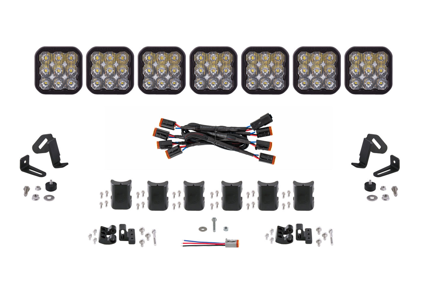 Diode Dynamics Ss5 Sport Universal Cross Link 7 Pod Lightbar White Driving - DD7212