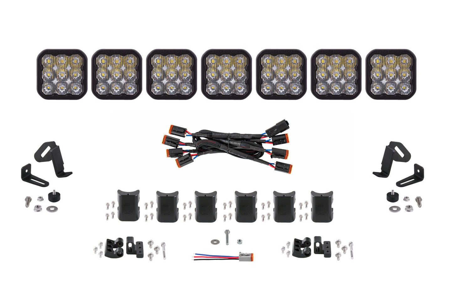 Diode Dynamics Ss5 Sport Universal Cross Link 7 Pod Lightbar White Driving - DD7212