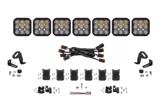Diode Dynamics Ss5 Sport Universal Cross Link 7 Pod Lightbar White Driving - DD7212