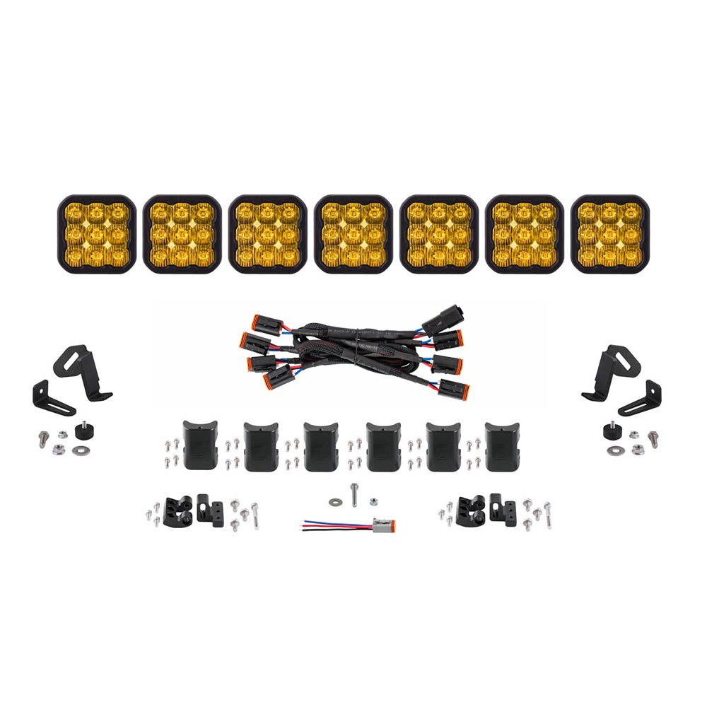 Diode Dynamics Ss5 Sport Universal Cross Link 7 Pod Lightbar Yellow Driving - DD7213