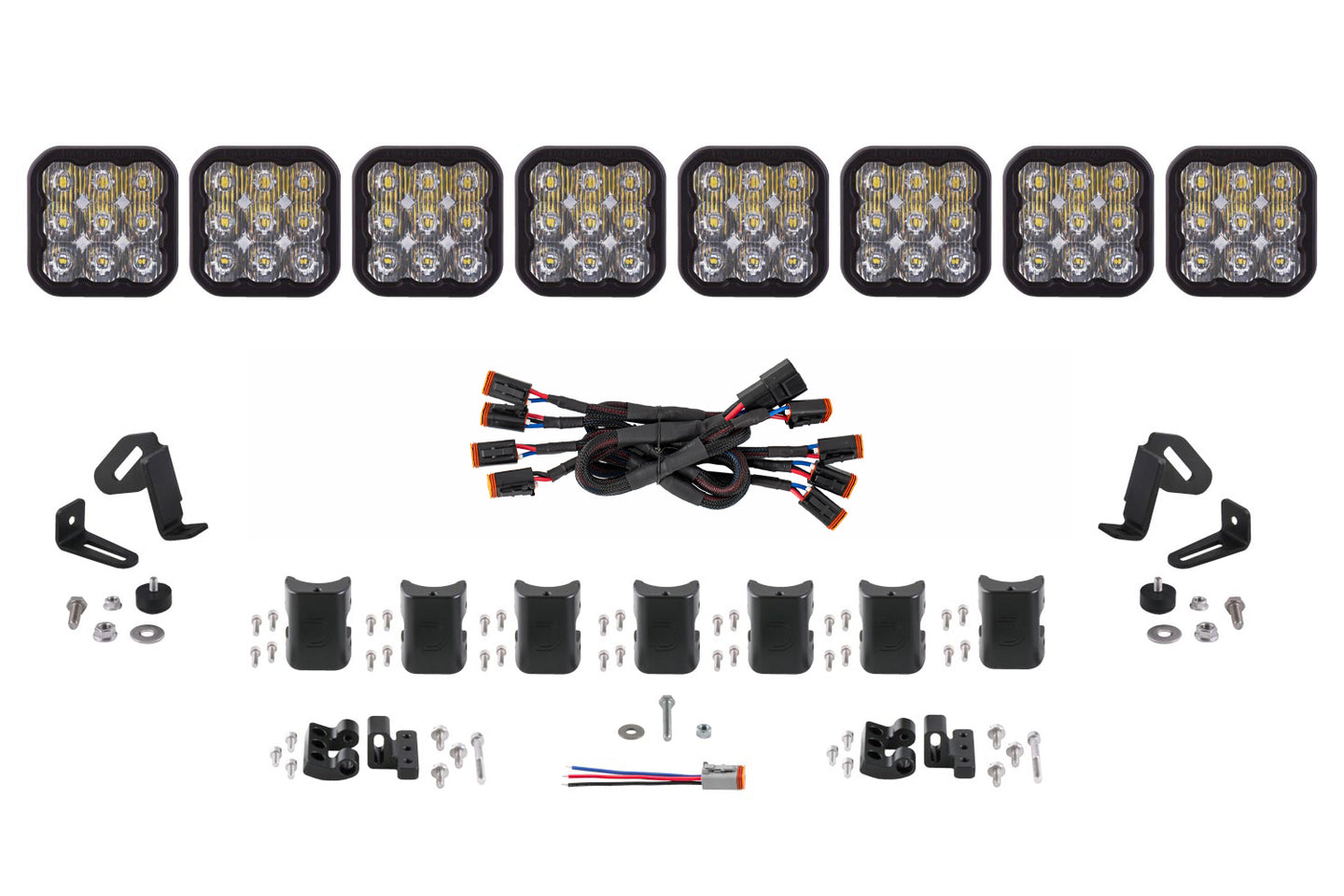 Diode Dynamics Ss5 Sport Universal Cross Link 8 Pod Lightbar White Driving - DD7214