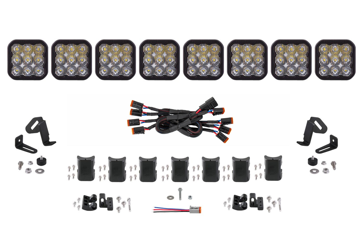 Diode Dynamics Ss5 Sport Universal Cross Link 8 Pod Lightbar White Driving - DD7214