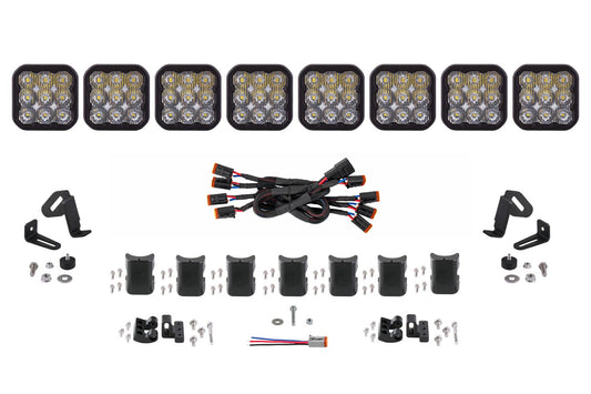 Diode Dynamics Ss5 Sport Universal Cross Link 8 Pod Lightbar White Driving - DD7214