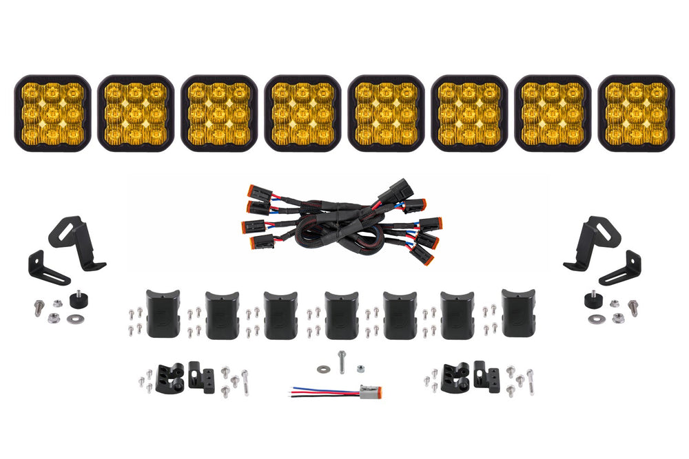 Diode Dynamics Ss5 Sport Universal Cross Link 8 Pod Lightbar Yellow Driving - DD7215