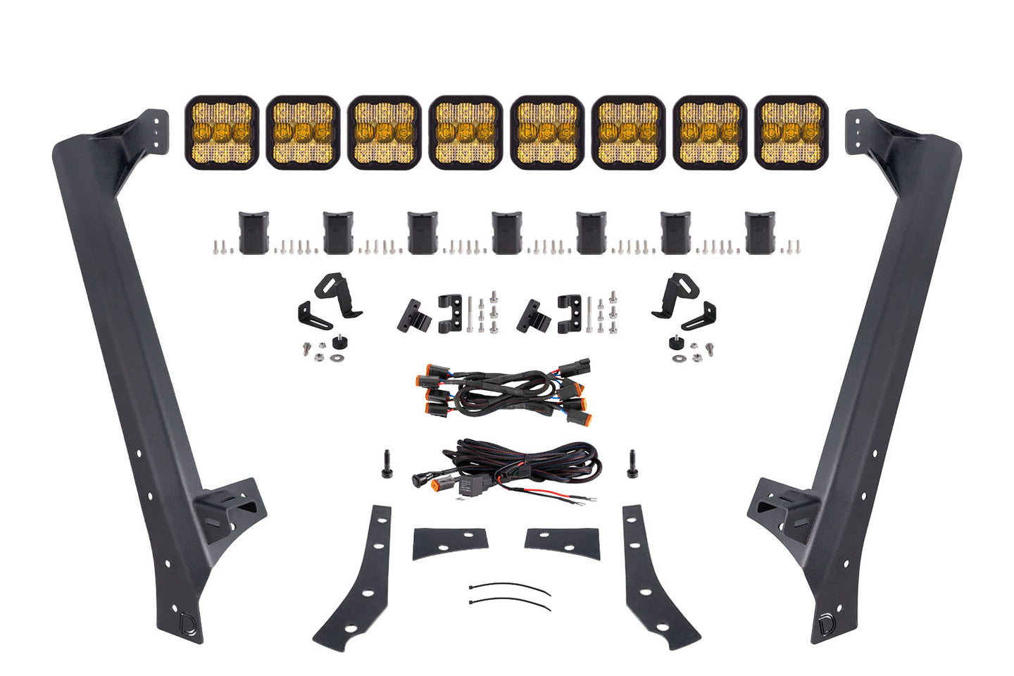 Diode Dynamics Jeep Jk Ss5 Sport Cross Link Windshield Yellow Combo Lightbar Kit - DD7225