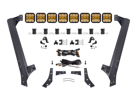 Diode Dynamics Jeep Jk Ss5 Sport Cross Link Windshield Yellow Combo Lightbar Kit - DD7225