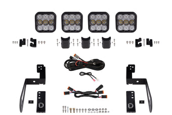 compare product Diode Dynamics Jeep Jk Ss5 4 Pod Cross Link Grille Lightbar Kit  Sport White Combo - DD7229