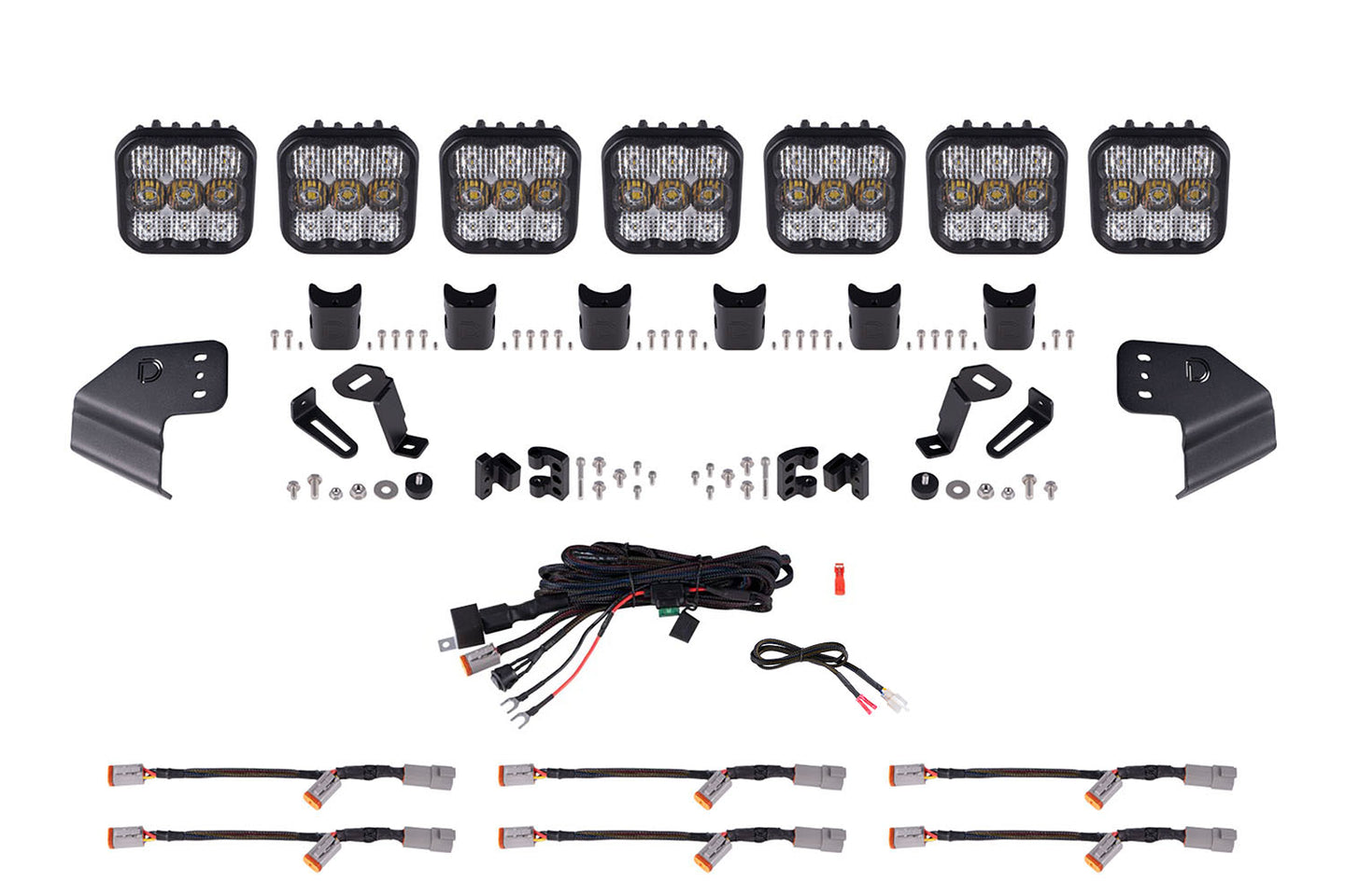 Diode Dynamics Bronco Ss5 Sport Cross Link Windshield White Combo Lightbar Kit - DD7232