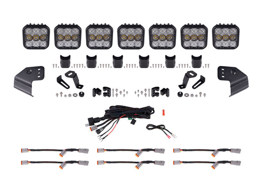 Diode Dynamics Bronco Ss5 Sport Cross Link Windshield White Combo Lightbar Kit - DD7232