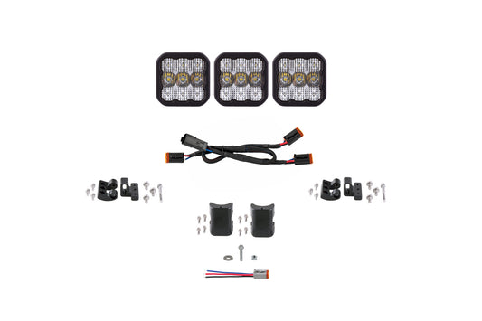 Diode Dynamics Ss5 Pro Universal Cross Link 3 Pod Lightbar White Combo - DD7238