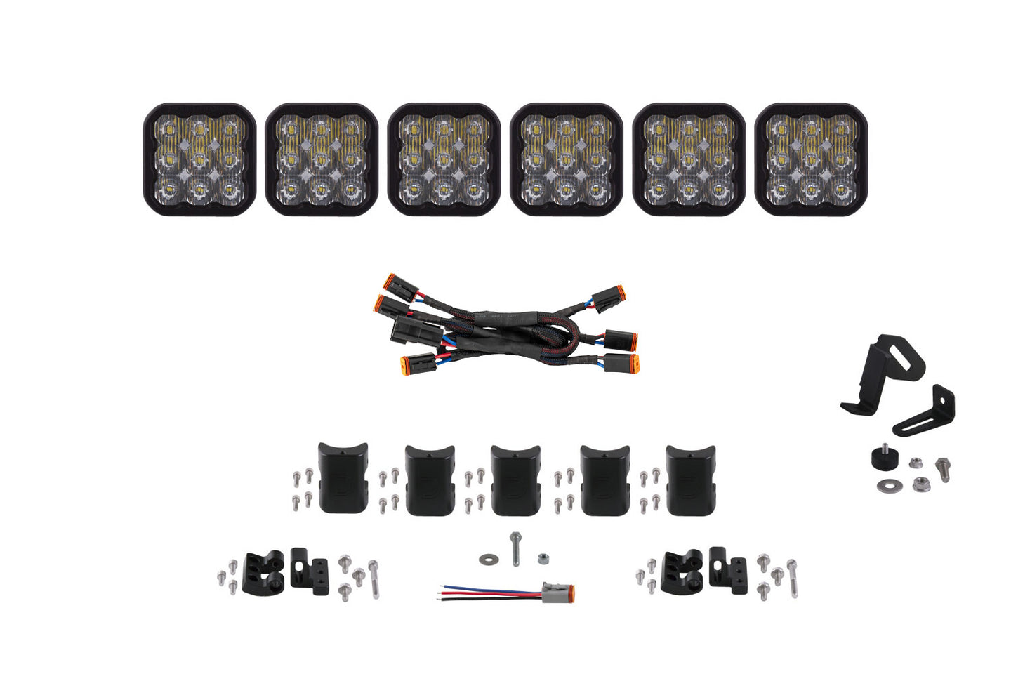 Diode Dynamics Ss5 Pro Universal Cross Link 6 Pod Lightbar White Driving - DD7256
