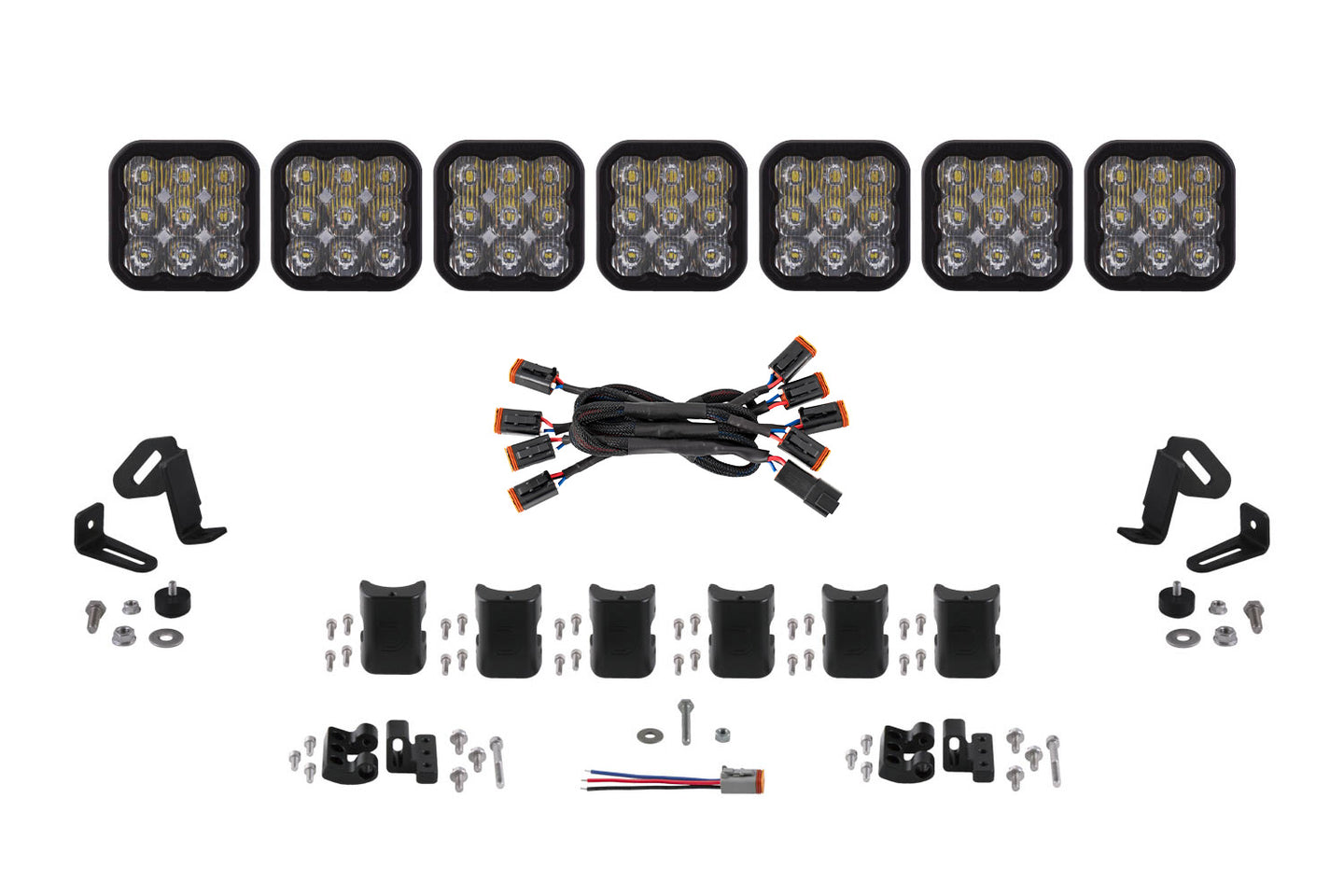 Diode Dynamics Ss5 Pro Universal Cross Link 7 Pod Lightbar White Driving - DD7258