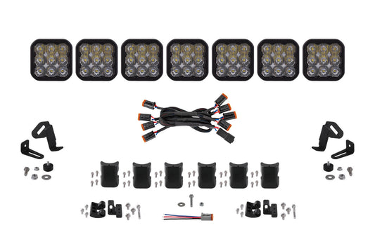 Diode Dynamics Ss5 Pro Universal Cross Link 7 Pod Lightbar White Driving - DD7258