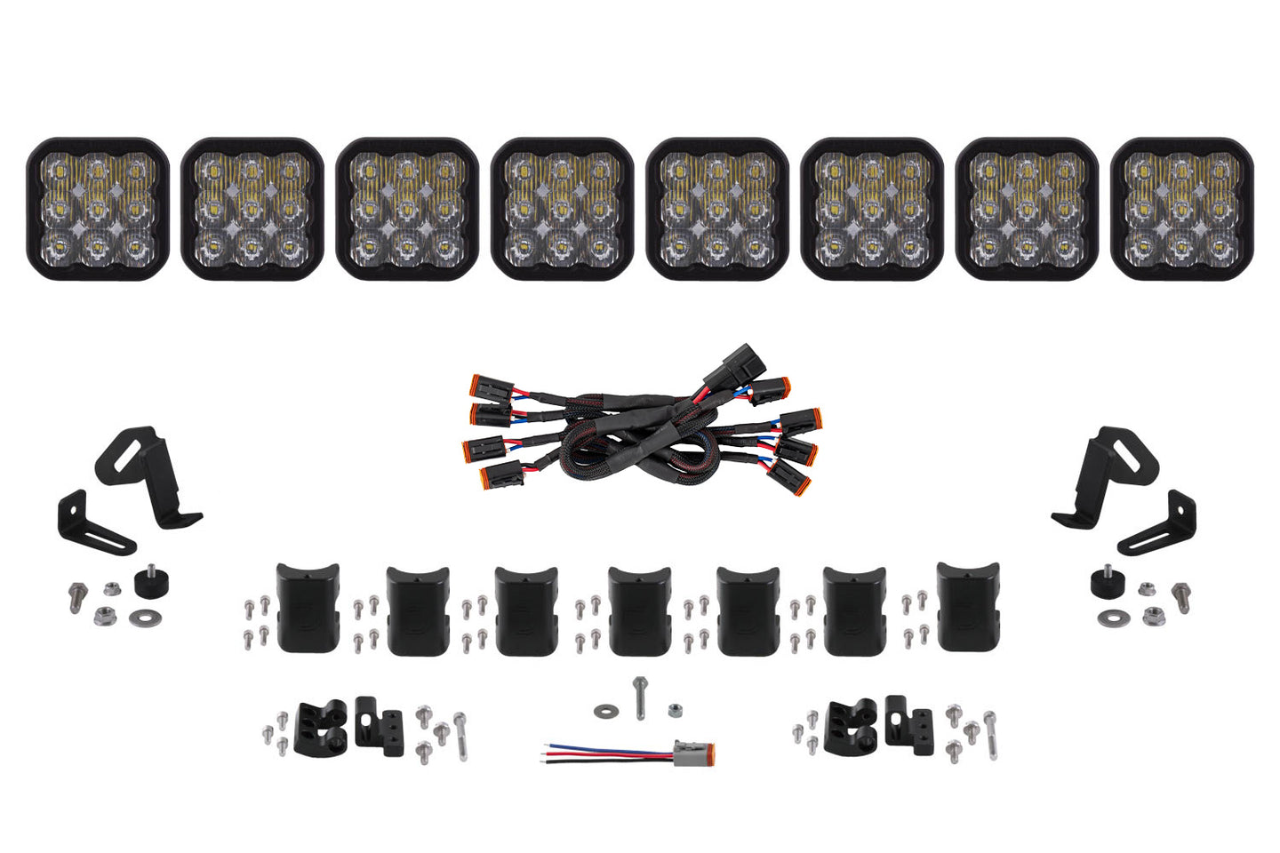 Diode Dynamics Ss5 Pro Universal Cross Link 8 Pod Lightbar White Driving - DD7260