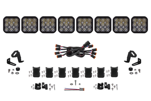 Diode Dynamics Ss5 Pro Universal Cross Link 8 Pod Lightbar White Driving - DD7260