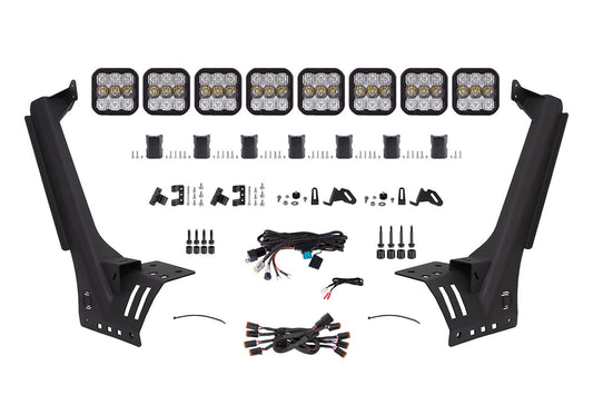 Diode Dynamics Jeep Jl Ss5 Pro Cross Link Windshield White Combo Lightbar Kit - DD7262