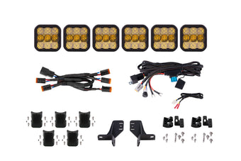 compare product Diode Dynamics Bronco Ss5 6 Pod Cross Link Grille Lightbar Kit  Pro Yellow Combo - DD7271
