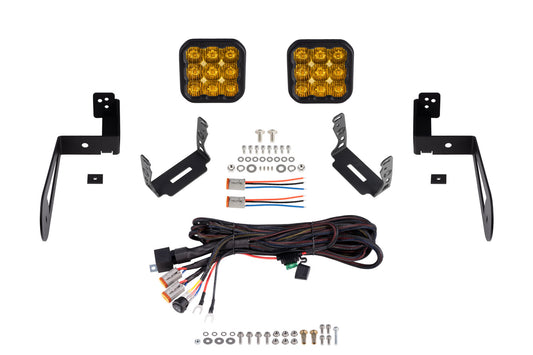 Diode Dynamics Jeep Jk Ss5 Cross Link Bumper Lightbar Kit  Sport Yellow Driving - DD7286