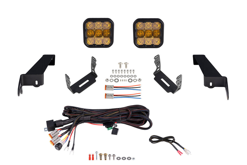 Diode Dynamics Jeep Jl Ss5 Cross Link Bumper Lightbar Kit  Pro Yellow Combo - DD7289